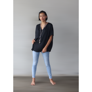 Leather hand braided keychain Lisa long