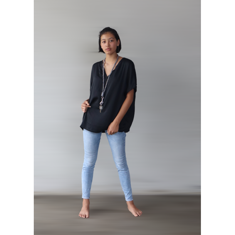 Leather hand braided keychain Lisa long