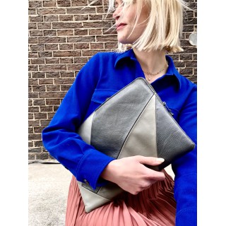 Leather laptop sleeve Lucas patchwork natural for the Apple 16 inch Leather laptop sleeve Lucas patchwork natural for the Apple 16 inch