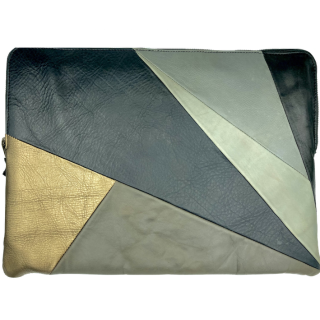 Leather laptop sleeve Lucas patchwork natural for the Apple 16 inch