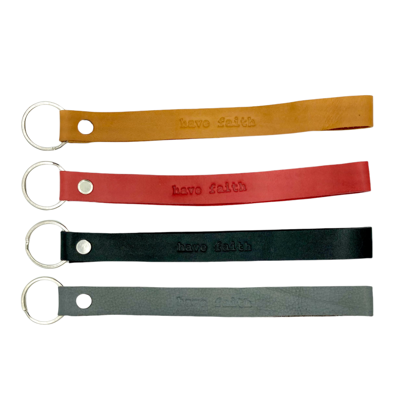 Leren sleutelhanger Misty long HAVE FAITH