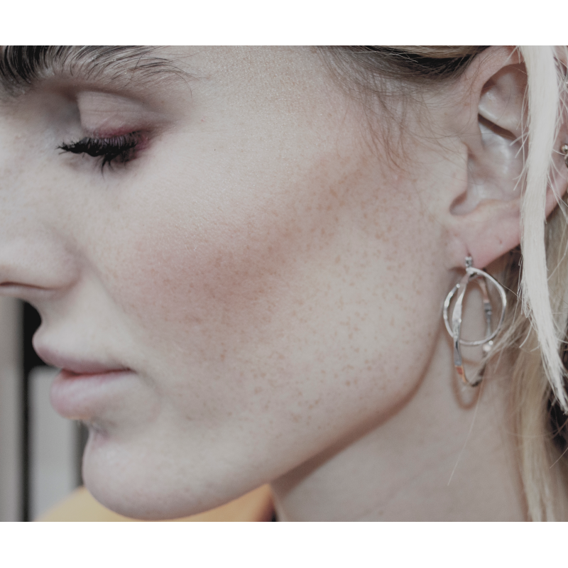 Rodium earrings Belle