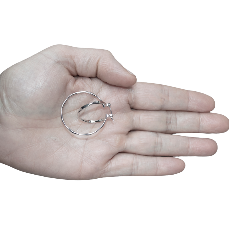 Rodium earrings Belle