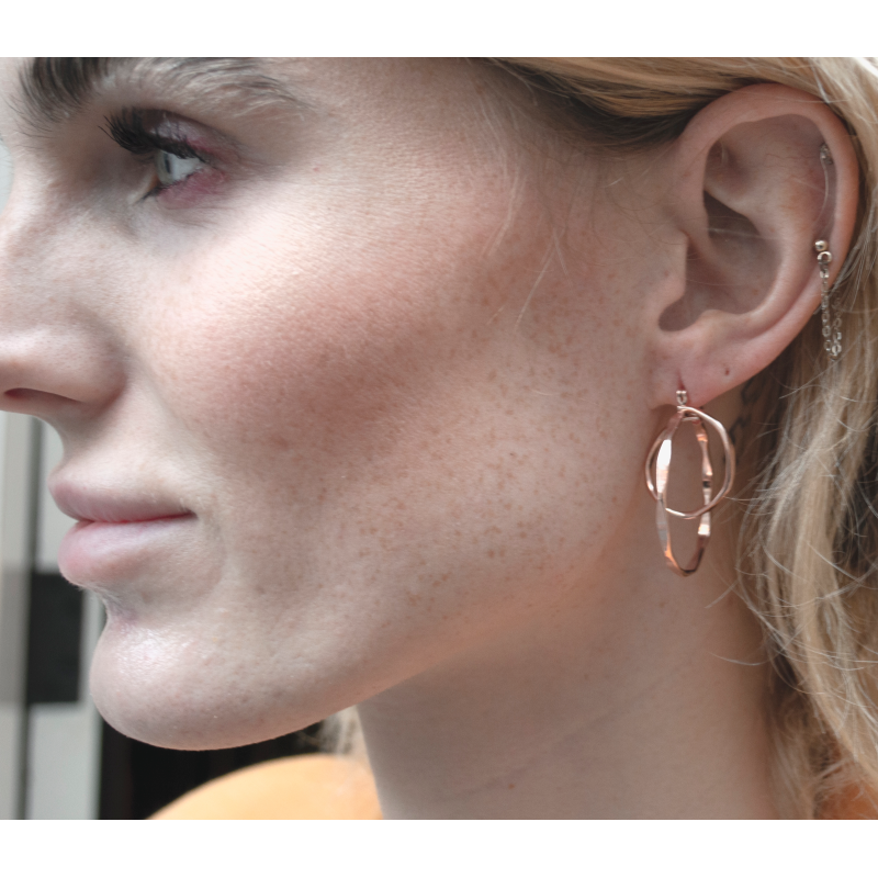Rosé plated earrings Belle