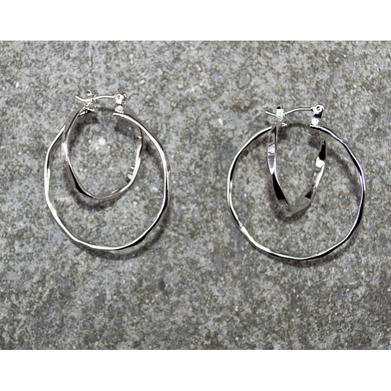 Rhodium oorbellen Belle