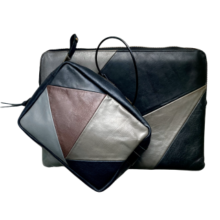 Pouch Dorus patchwork Natural