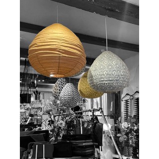 The cotton lamp shade Lela light blue L