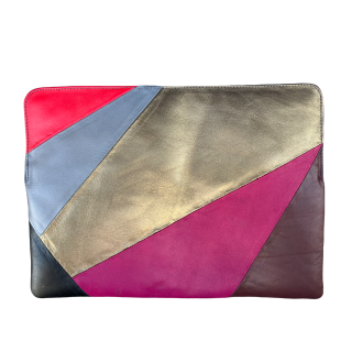 Leather laptop sleeve Lucas patchwork multicolor for the Apple 13 inch Leather laptop sleeve Lucas patchwork multicolor for the Apple 13 inch