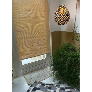 De katoenen lampenkap Leo zwart S