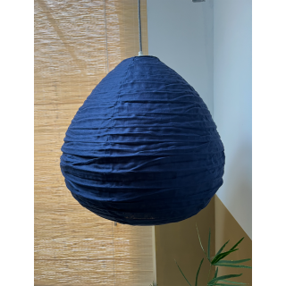 De linnen lampenkap Liv M donkerblauw De linnen lampenkap Liv M donkerblauw