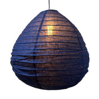 De linnen lampenkap Liv M donkerblauw