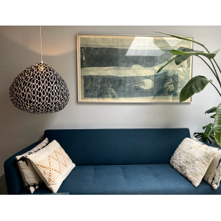 The cotton lampshade Leo black L