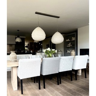 De linnen lampenkap Liv M wit De linnen lampenkap Liv M wit