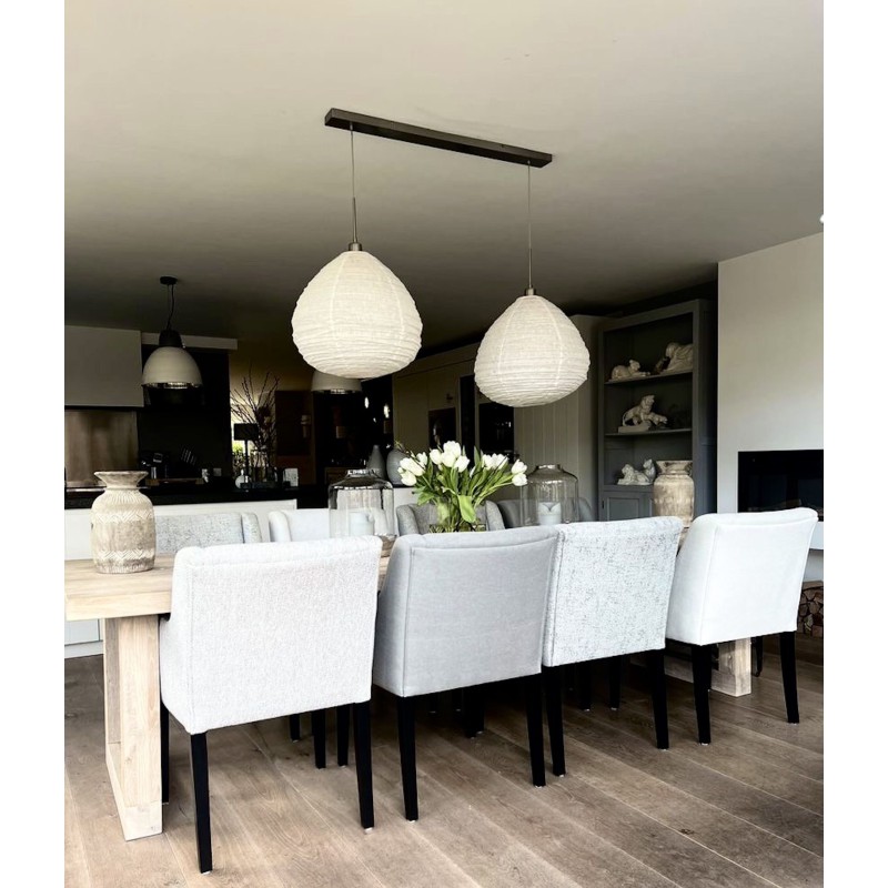 The linen lampshade Liv M white