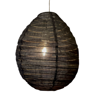 De linnen lampenkap Liv S zwart