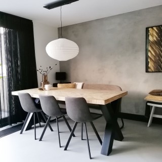 The linen lampshade Ufo Large white