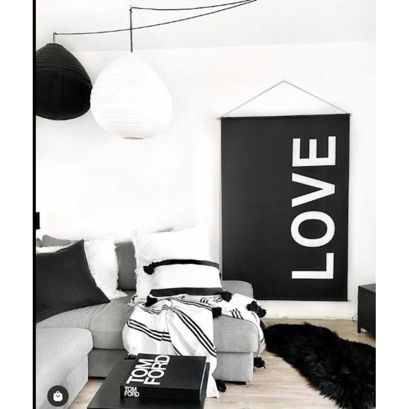 The linen lampshade Liv S black | A linen, foldable lampshade