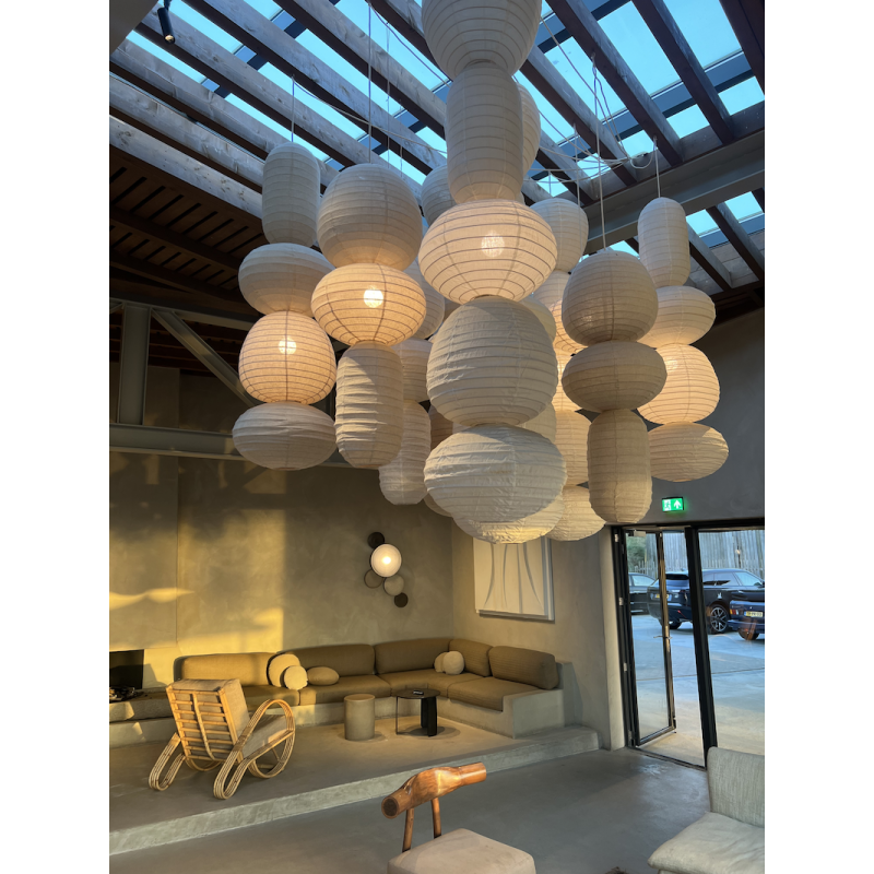 The linen lampshade Ufo L | A linen, foldable lampshade