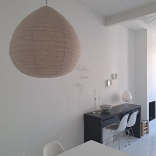 The linen lampshade Liv L sand | A linen, foldable lampshade