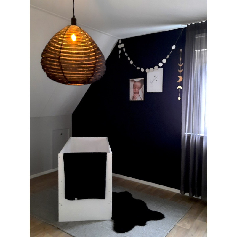 De linnen lampenkap Liv M zwart De linnen lampenkap Liv M zwart