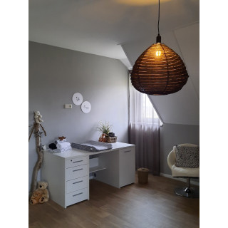 The linen lampshade Liv M black