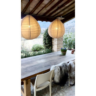 The linen lampshade Liv L sand | A linen, foldable lampshade